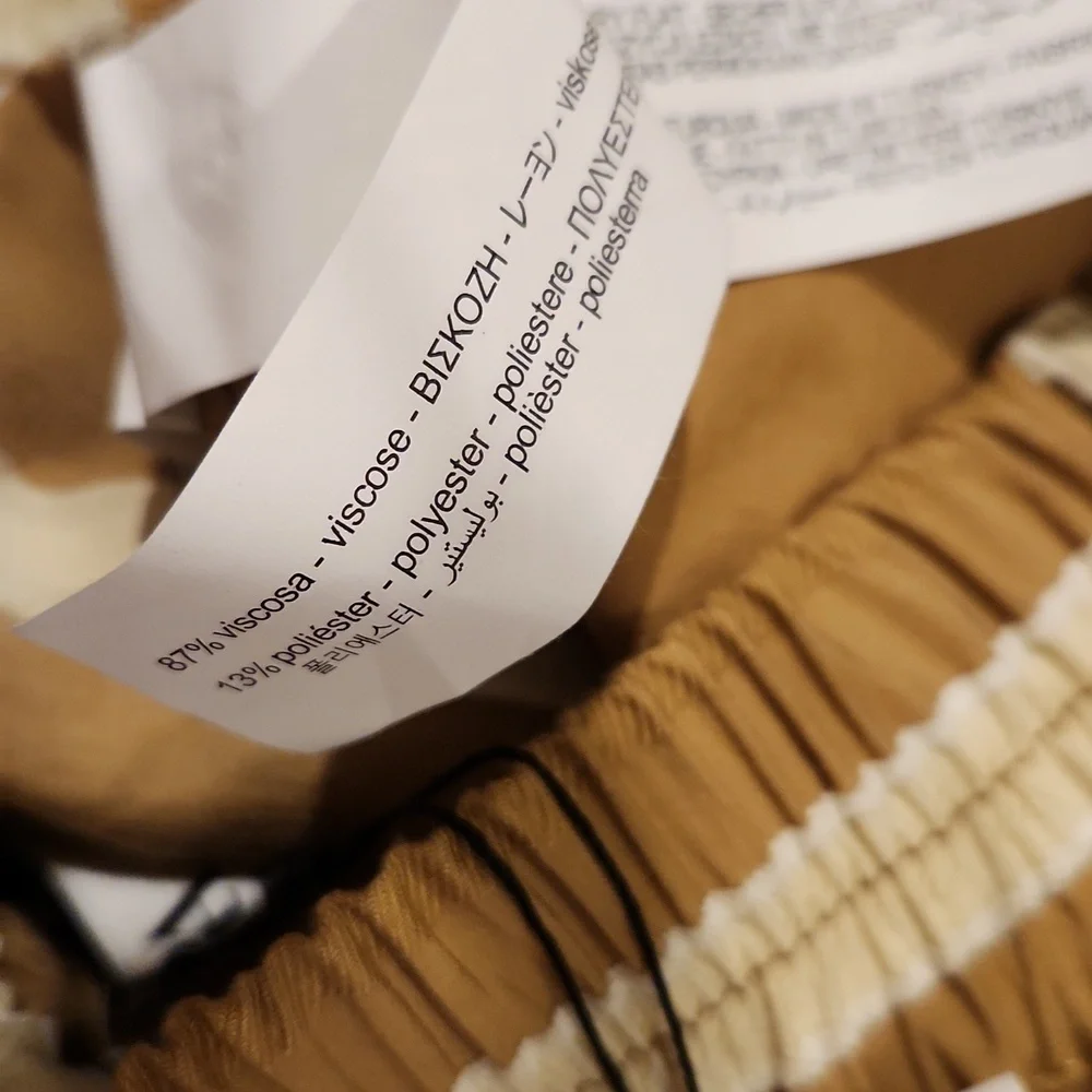 Zara Tan and Cream Striped Wide Leg Pants - Picture 12 of 14